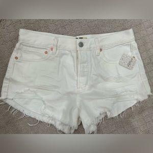 Free People White Denim Shorts (New With Tags)